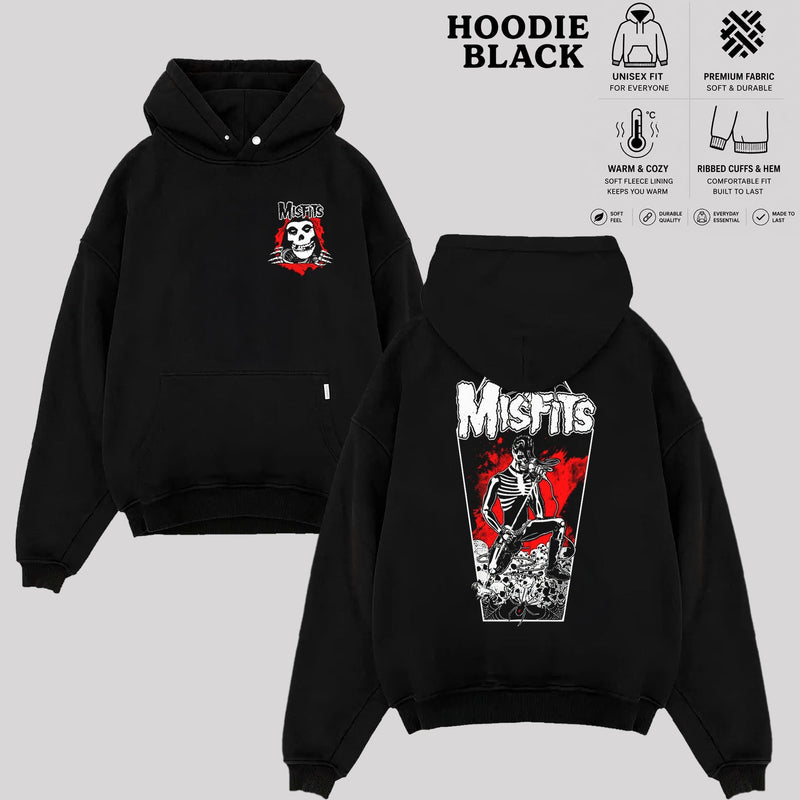 Vintage Misfits Band Shirt & Hoodie, Punk Rock Graphic Tee