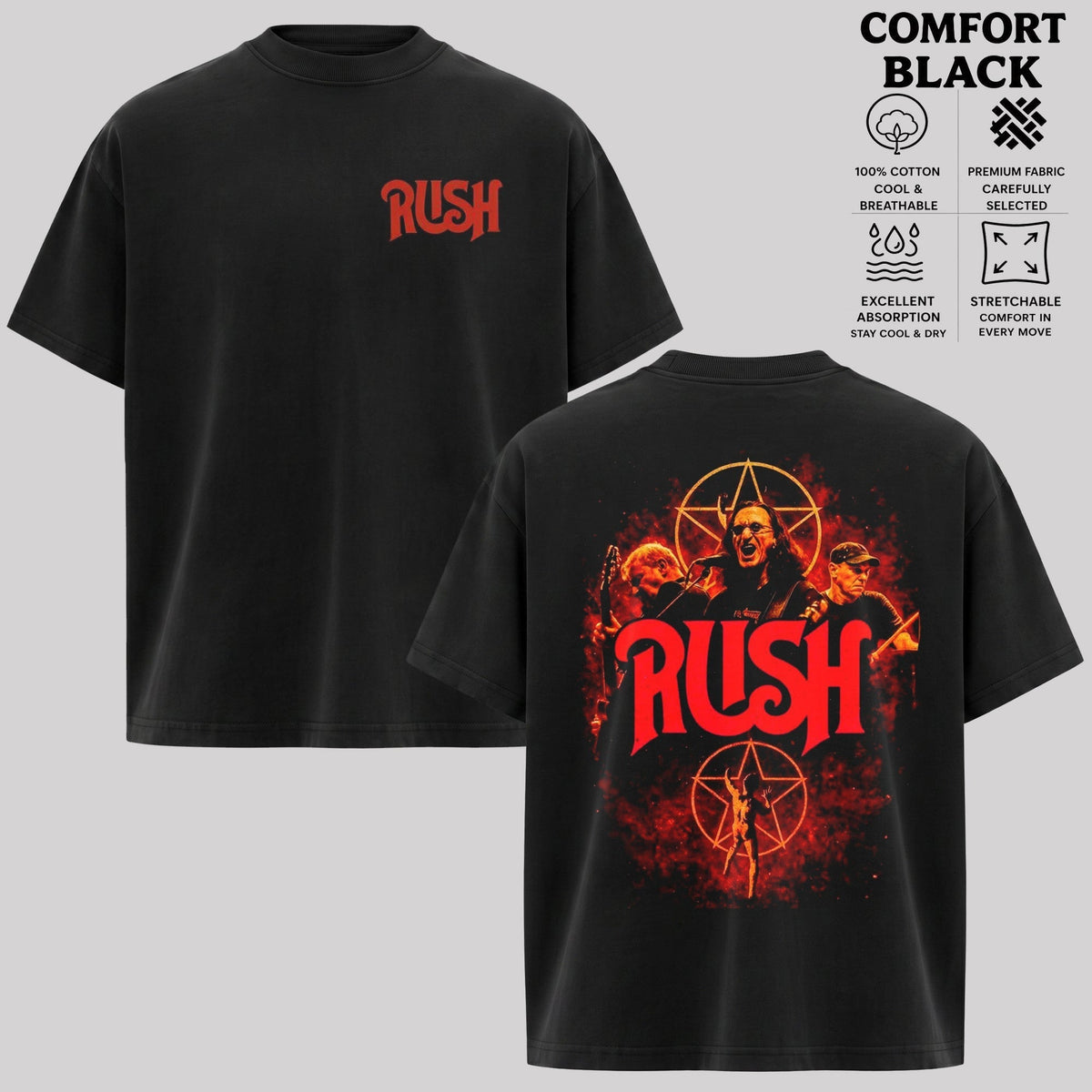 Rush Classic Rock Fan Tee T-shirt & Hoodie