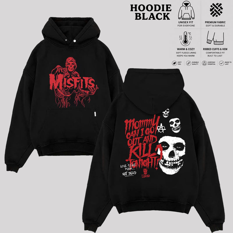 Vintage Misfits Band Shirt & Hoodie, Punk Rock Graphic Tee