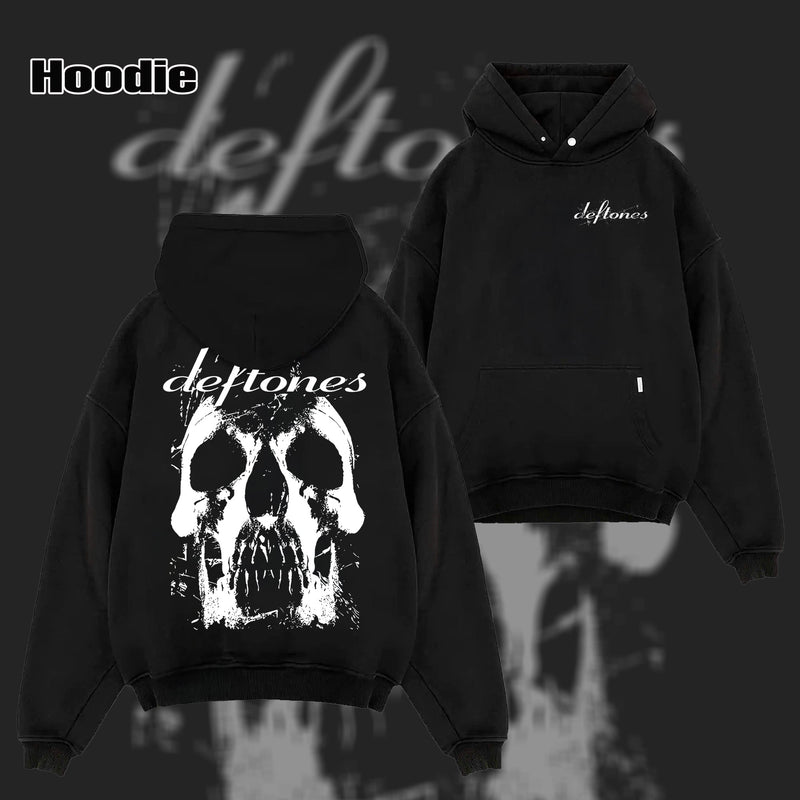 Vintage Deftones Men's Minerva Rose Skull T-shirt & Hoodie