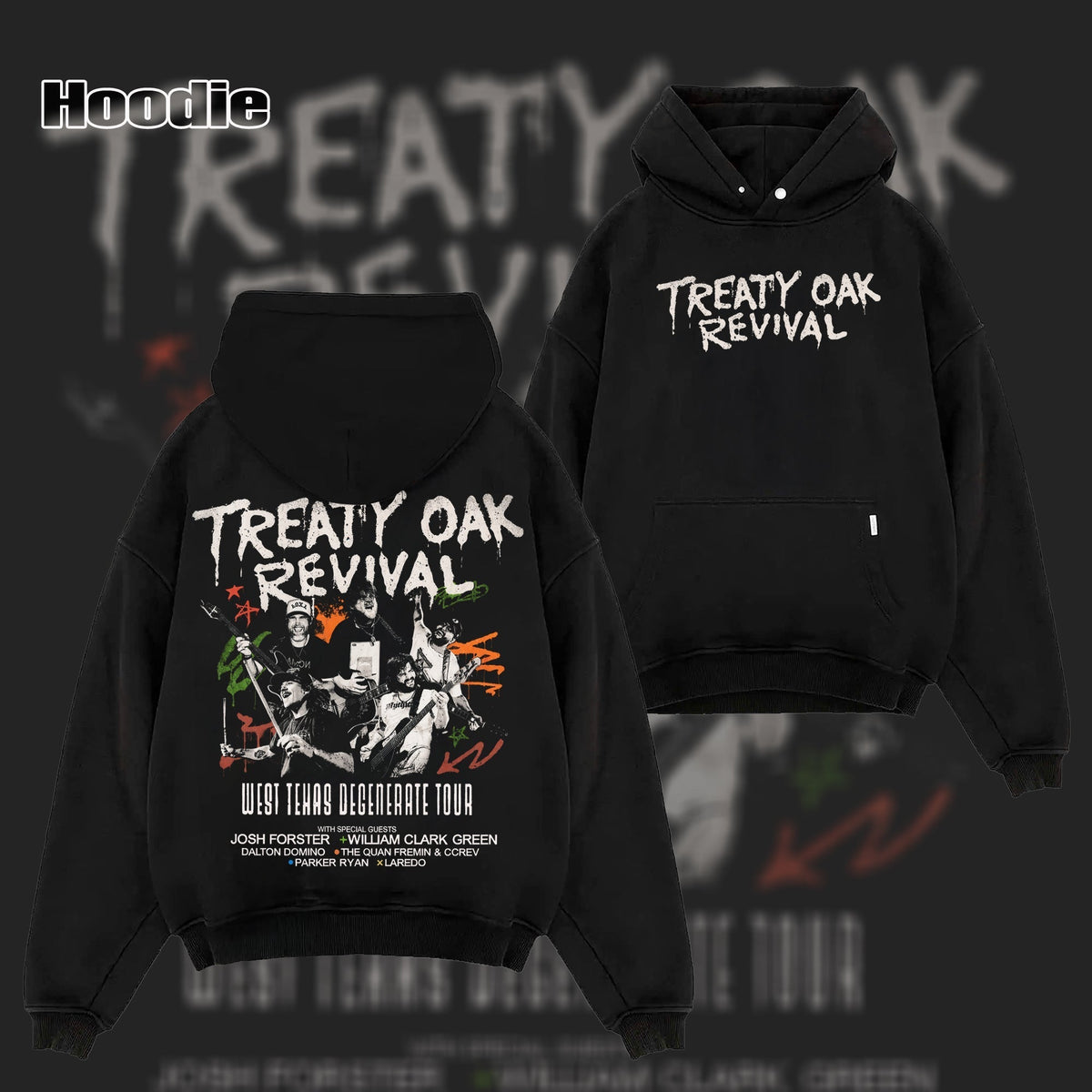 Treaty Oak Revival West Texas Degenerate Tour 2026 North American City Dates Two Sided T-Shirt