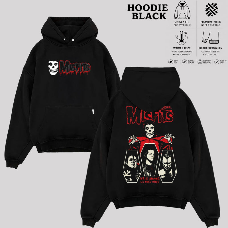 Vintage Misfits Band Shirt & Hoodie, Punk Rock Graphic Tee
